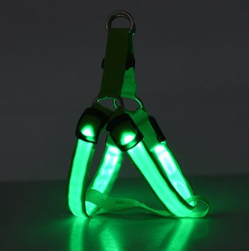 LED-Brustgeschirr für Hunde & Katzen – leuchtend, XS–XL, 8 Farben