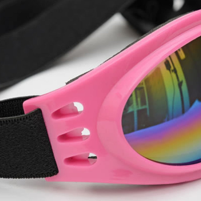 Hundesonnenbrille und Schutzbrille fuer Hunde - Faltbar | Wasserdicht | 6 Farben | Verstellbar