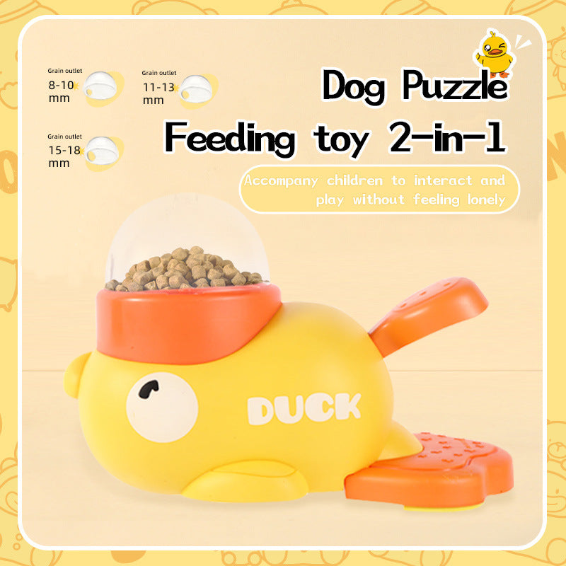 Puzzle Futterball Hund – Interaktiver Treat Dispenser im Enten-Design