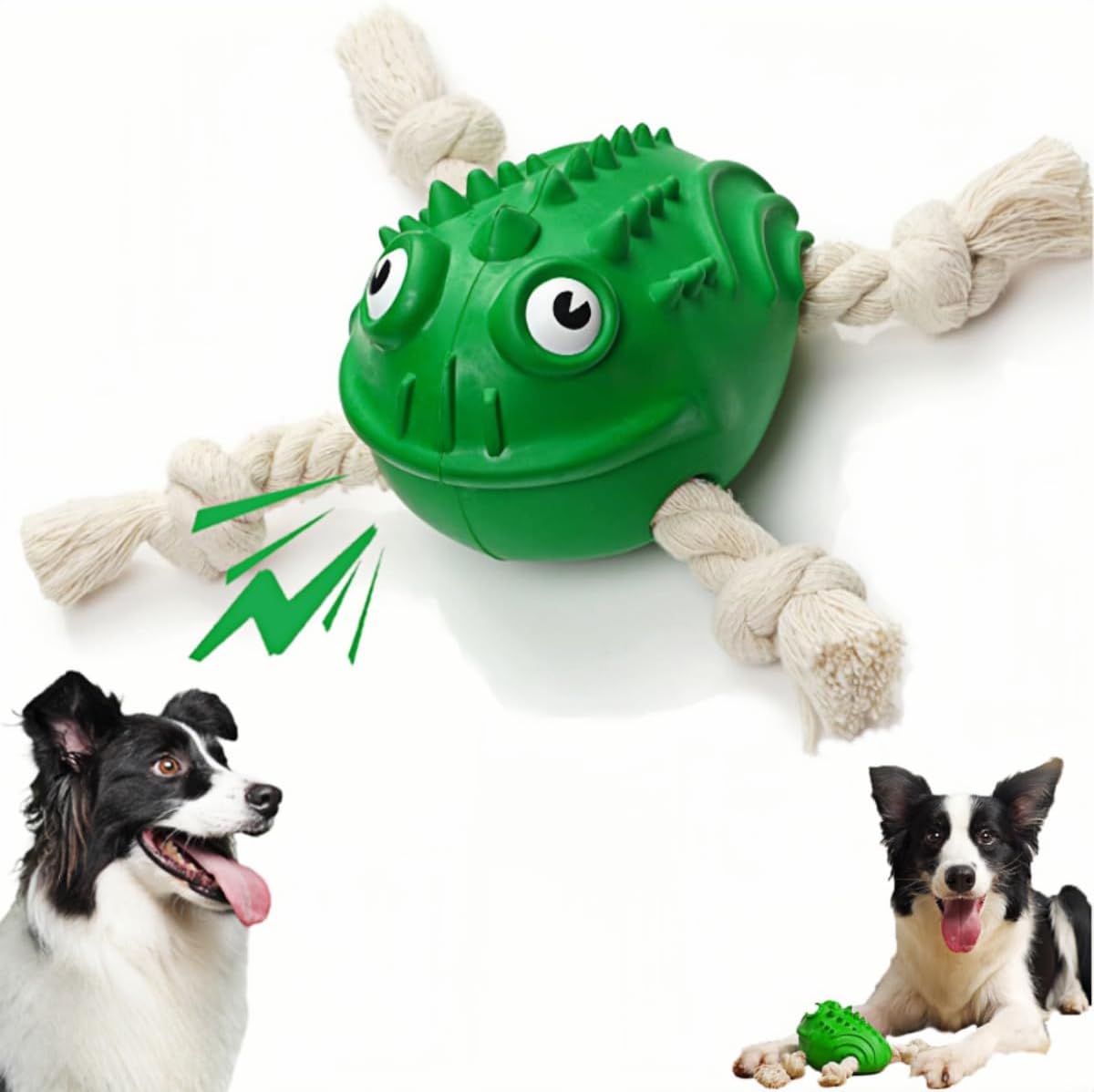 Gummi Frosch Kauspielzeug für Hunde – Unzerstörbar, Quietscher & Zahnpflege