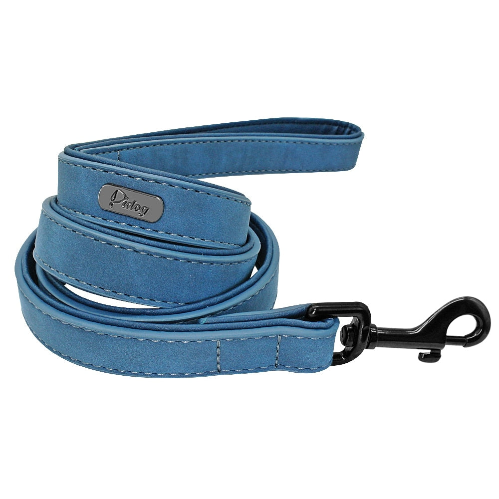 Personalisiertes Lederhalsband mit Gravur – S–XL, 5 Farben
