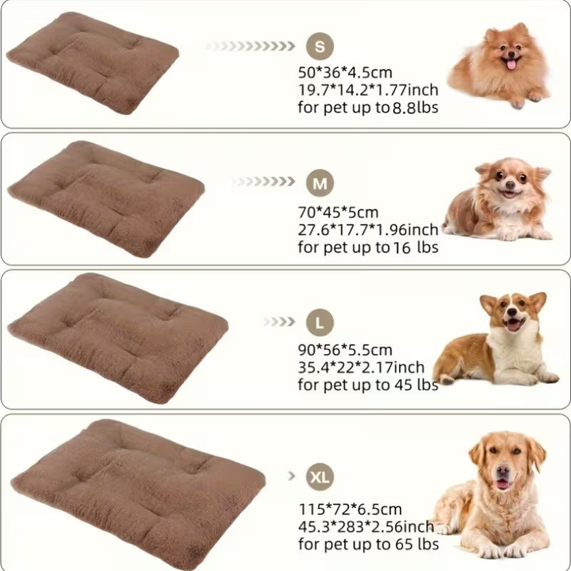Selbstheizende Hundematte ohne Strom – 5-lagige Thermomatte waschbar, S bis XL, Braun & Grau