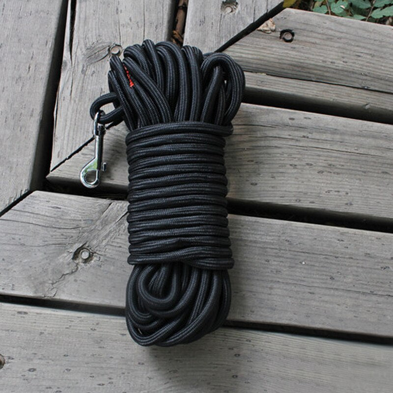 Schleppleine für Hunde – Nylon, schwarz, 5m / 10m / 15m