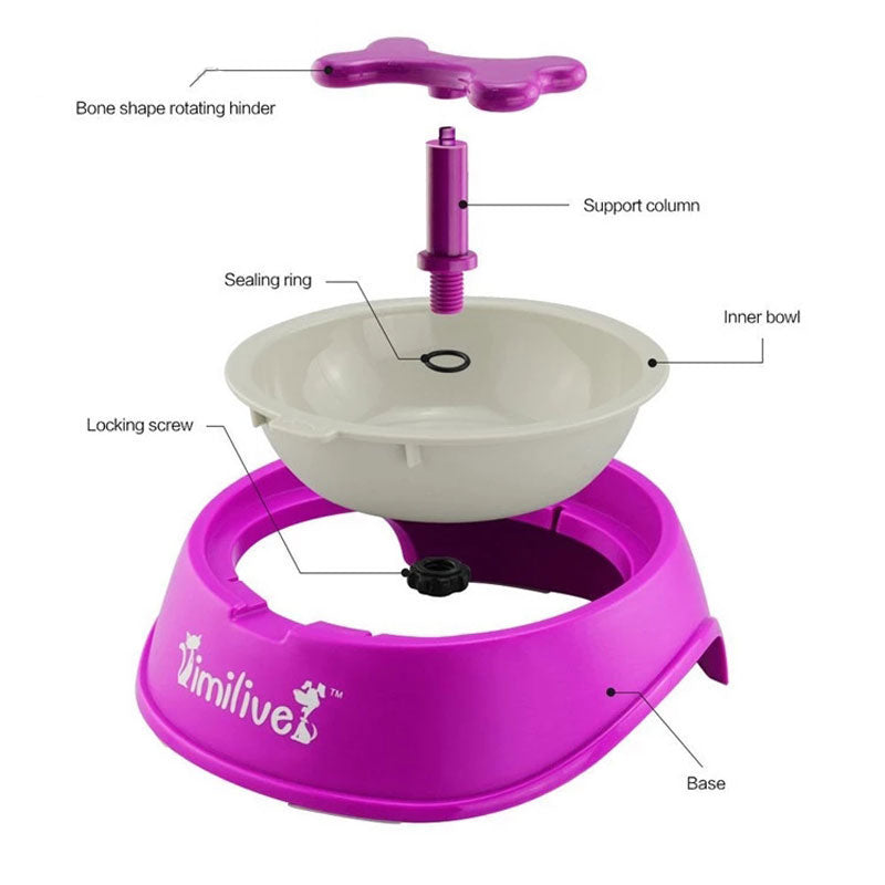 Slow Feeder Napf Knochenform für Hunde – 400ml, Anti-Schlingen, rutschfest, 5 Farben