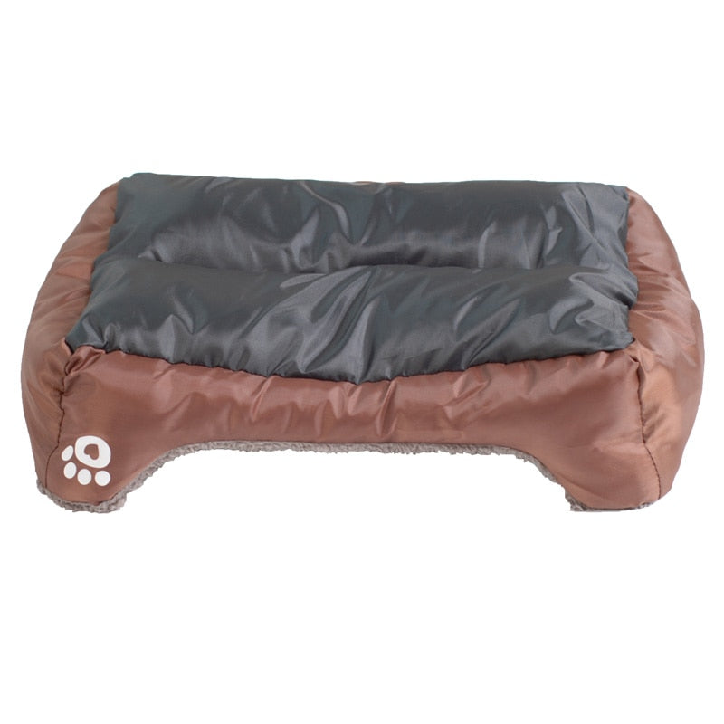Fleece Hundesofa mit Pfoten-Design – weiches Hundebett wasserfest, 9 Farben, S bis XXXL