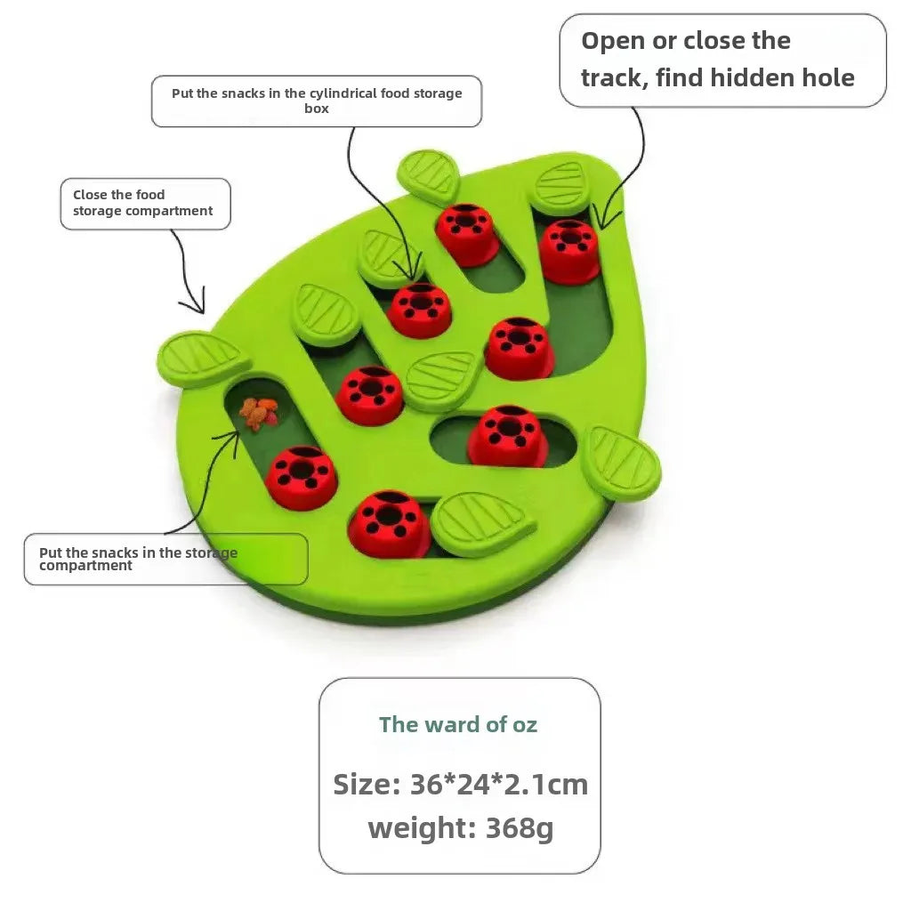 Puzzle Slow Feeder Napf – Mentale Auslastung, Anti-Schlingen, Gelbgrün