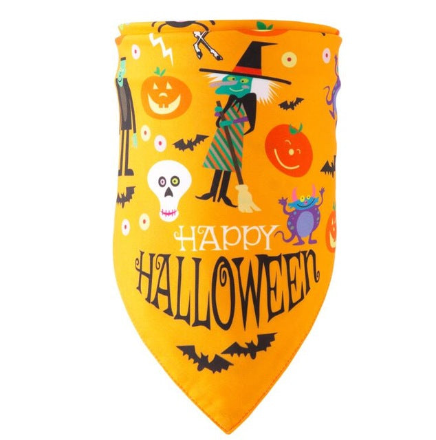 Hunde-Bandana 5er-Set – Weihnachten & Halloween, Polyester, Größe M