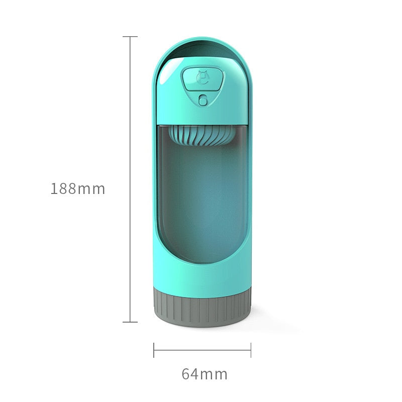 Tragbare Hundetrinkflasche 300ml – BPA-freier Reisenapf mit Aktivkohlefilter für unterwegs
