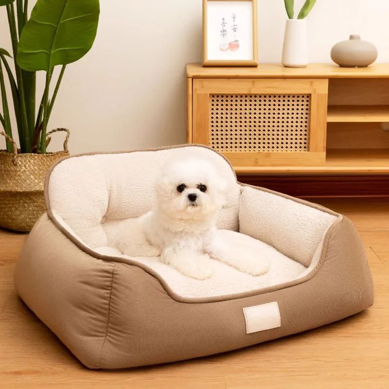 Plüsch Hundebett – Weiches Sofa-Bett waschbar für Hunde