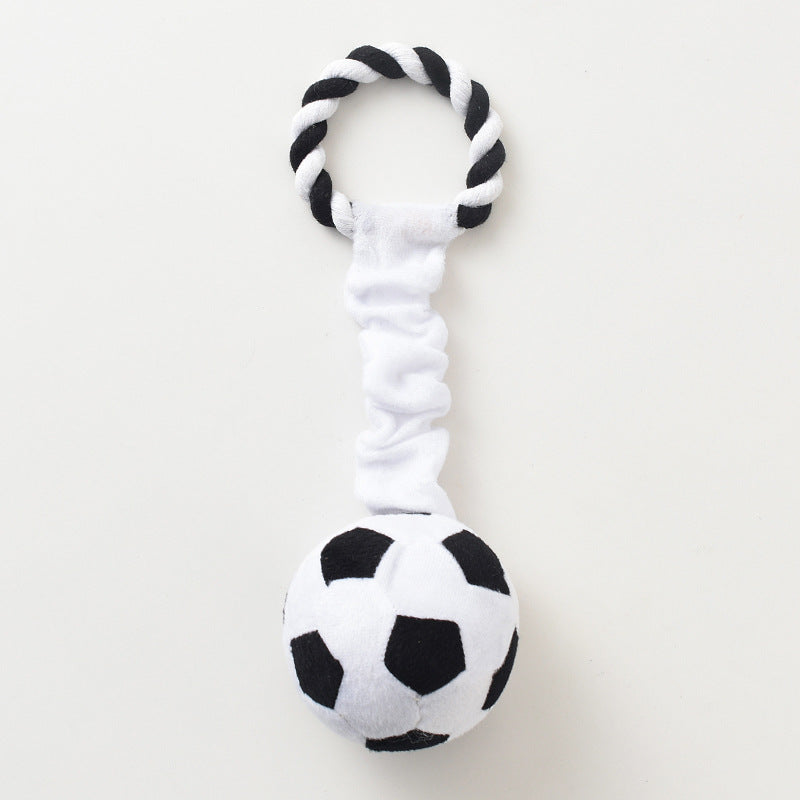 Superweicher Stoffball mit Sound fuer Hunde - Interaktiv | Zahnpflege | 3 Designs | Fussball Basketball Tennis