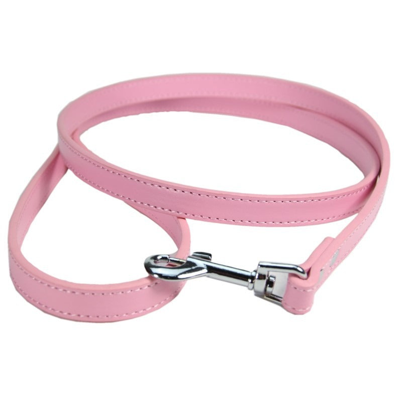 PU-Leder Hundeleine – 16 Farben, 1,0 / 1,5 / 2,0 cm x 120 cm, für Hunde & Katzen