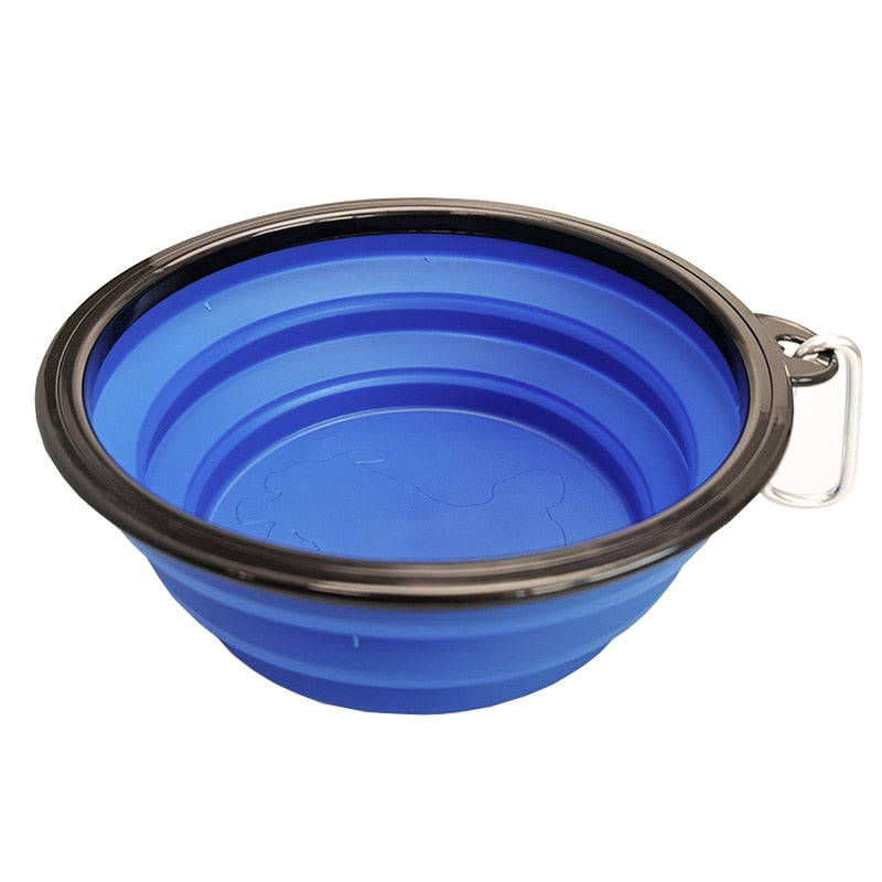 Faltbarer Silikon-Reisenapf für Hunde – 350ml oder 1000ml, mit Karabiner