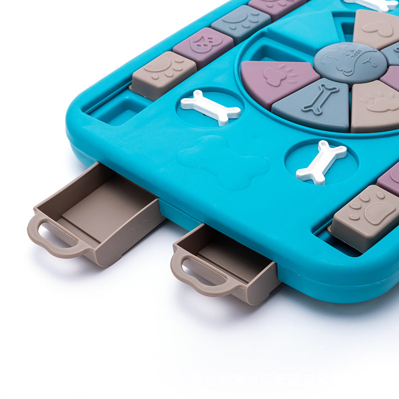 Schiebe-Puzzle Futterspender für Hunde – Intelligenztraining Level 2