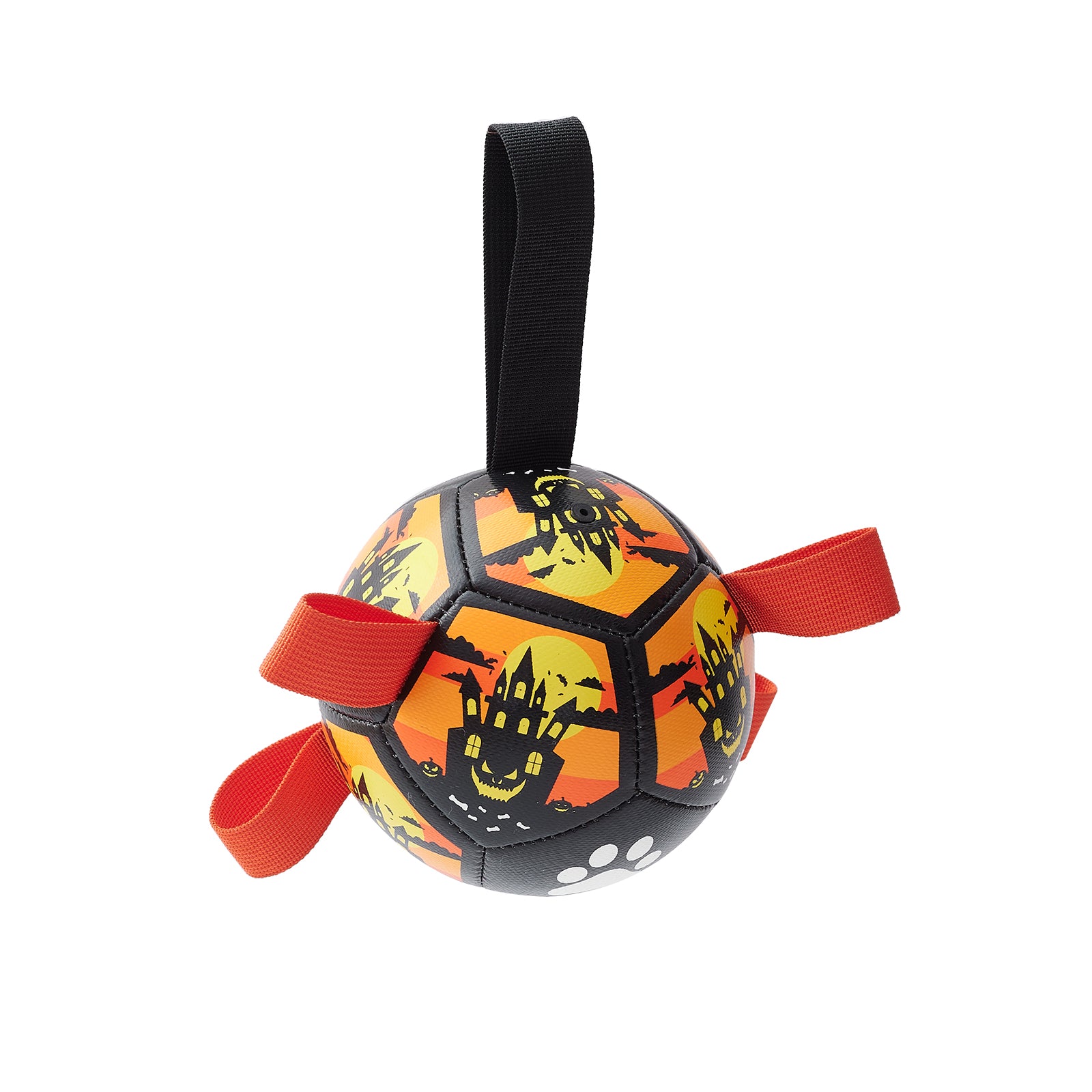 Hundefußball mit Griffen – Interaktives Zerrspielzeug (Weihnachten & Halloween)