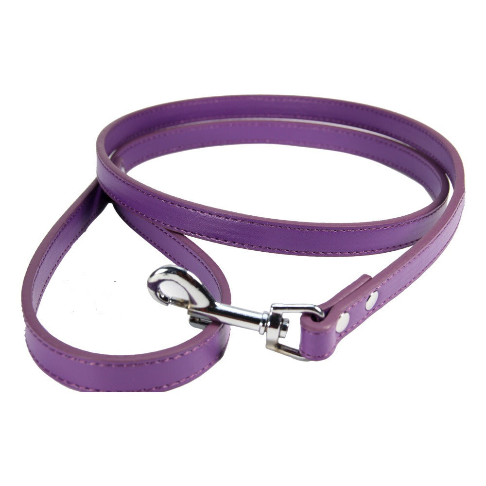 PU-Leder Hundeleine – 16 Farben, 1,0 / 1,5 / 2,0 cm x 120 cm, für Hunde & Katzen