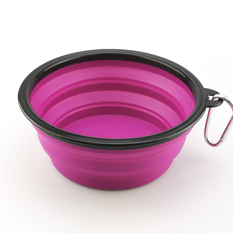 Faltbarer Silikon-Reisenapf für Hunde – 350ml oder 1000ml, mit Karabiner