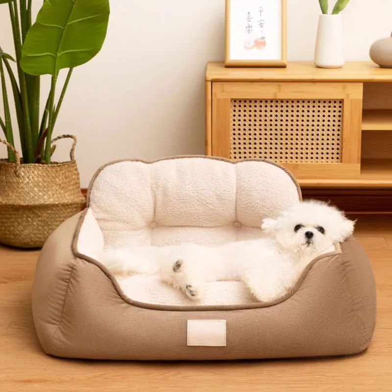 Plüsch Hundebett – Weiches Sofa-Bett waschbar für Hunde