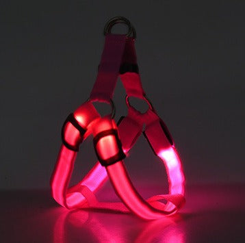 LED-Brustgeschirr für Hunde & Katzen – leuchtend, XS–XL, 8 Farben