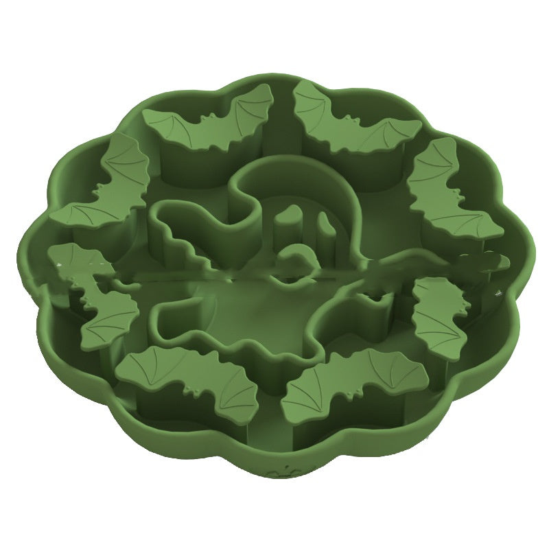 Halloween Silikon-Leckpad für Hunde – Anti-Schling, Kürbis & Geist-Design