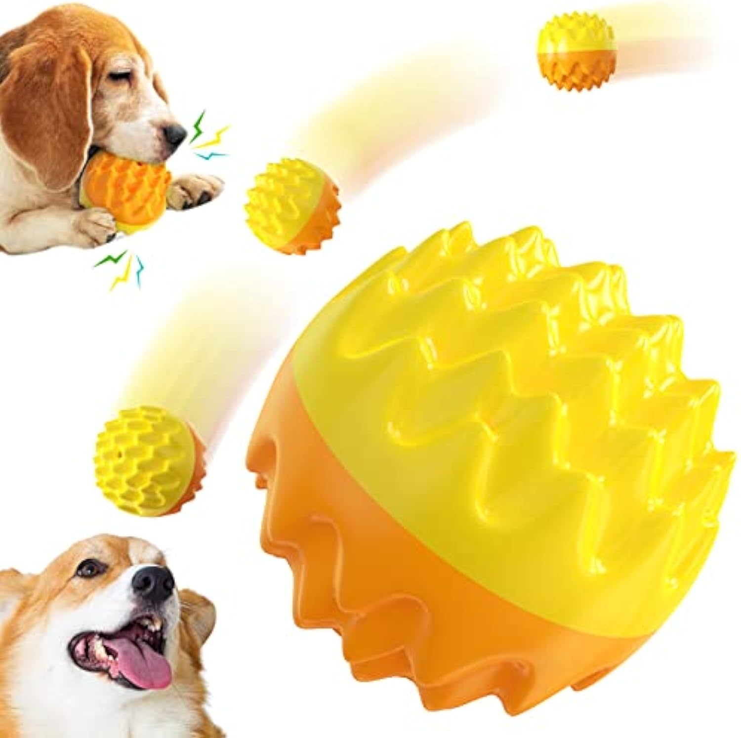 Quietschball für Hunde – Zahnpflege & Kauball aus Gummi
