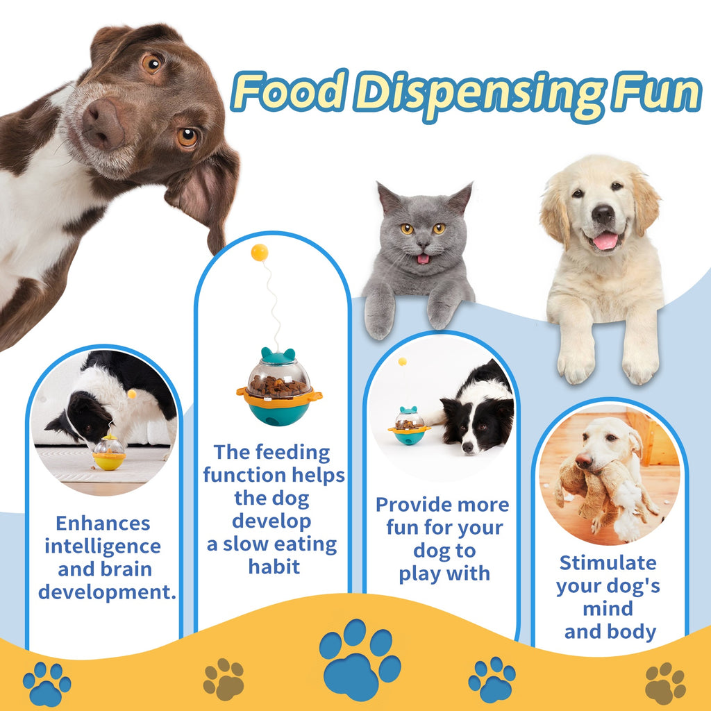 Intelligenz-Tumbler Futterball – Slow Feeder & Interaktives Spielzeug für Hunde & Katzen