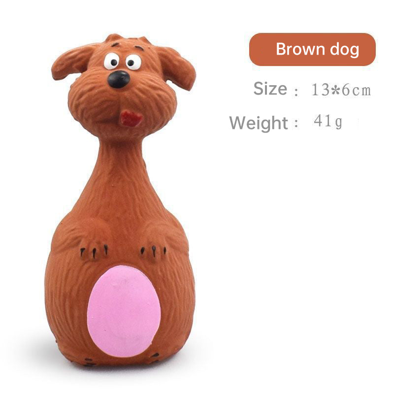 Latex-Quietschspielzeug für Hunde – 4 süße Cartoon-Designs