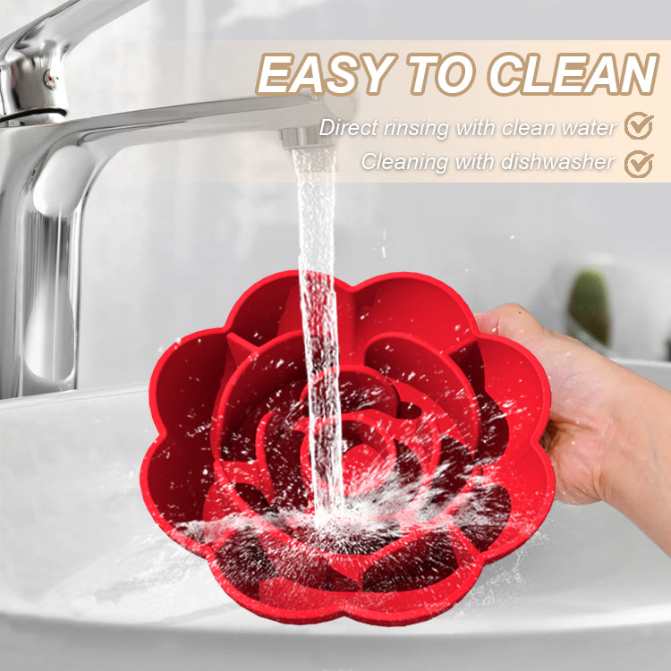 Lick-Napf Slow Feeder Blumen-Design – Portabel, 6 Farben
