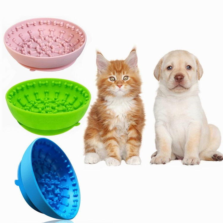 Silikon Slow Feeder Napf für Hunde – Anti-Schlingen, rutschfester Saugnapf, 4 Varianten