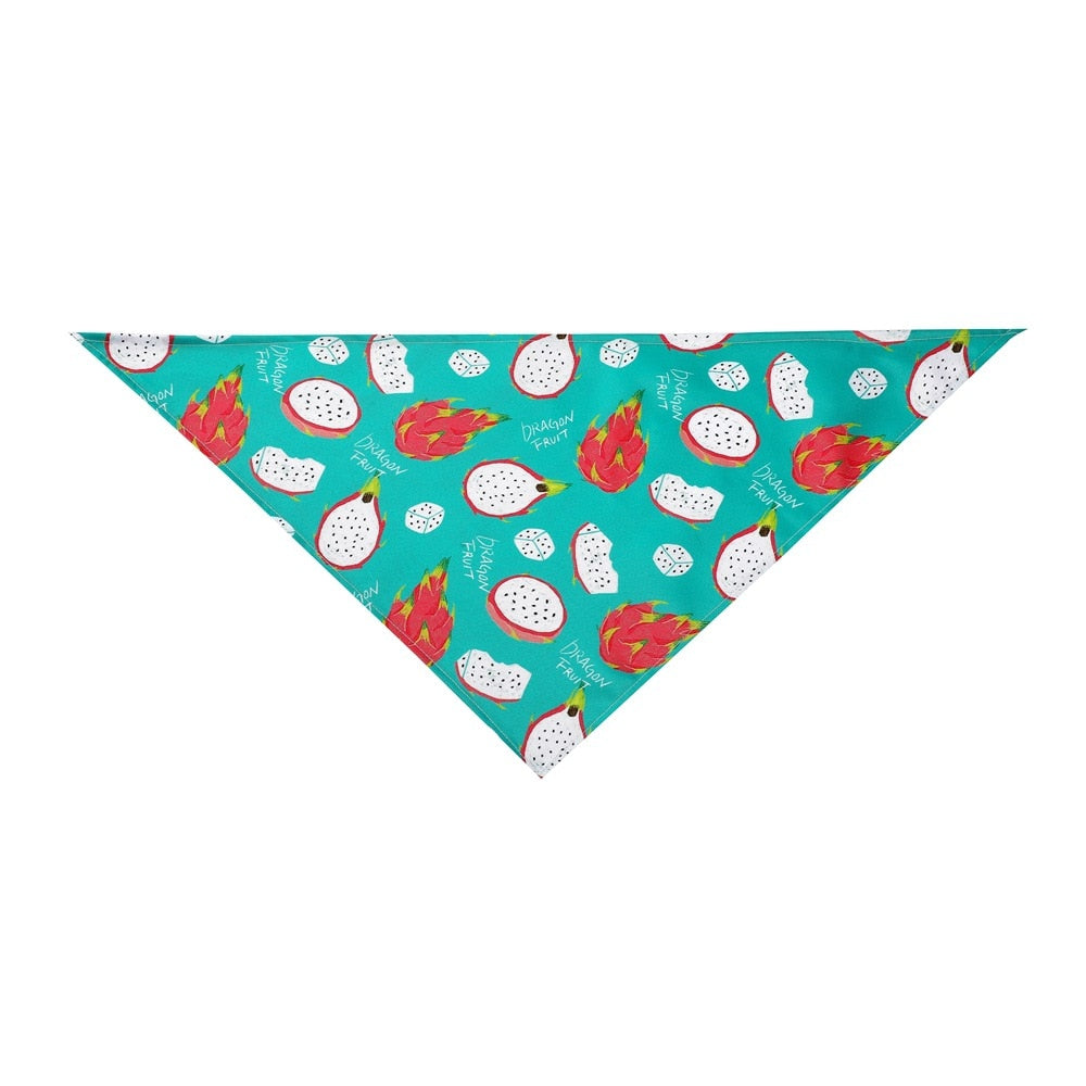 Hunde-Bandana mit Frucht-Motiv – Baumwolle, 6 Designs, 2 Größen