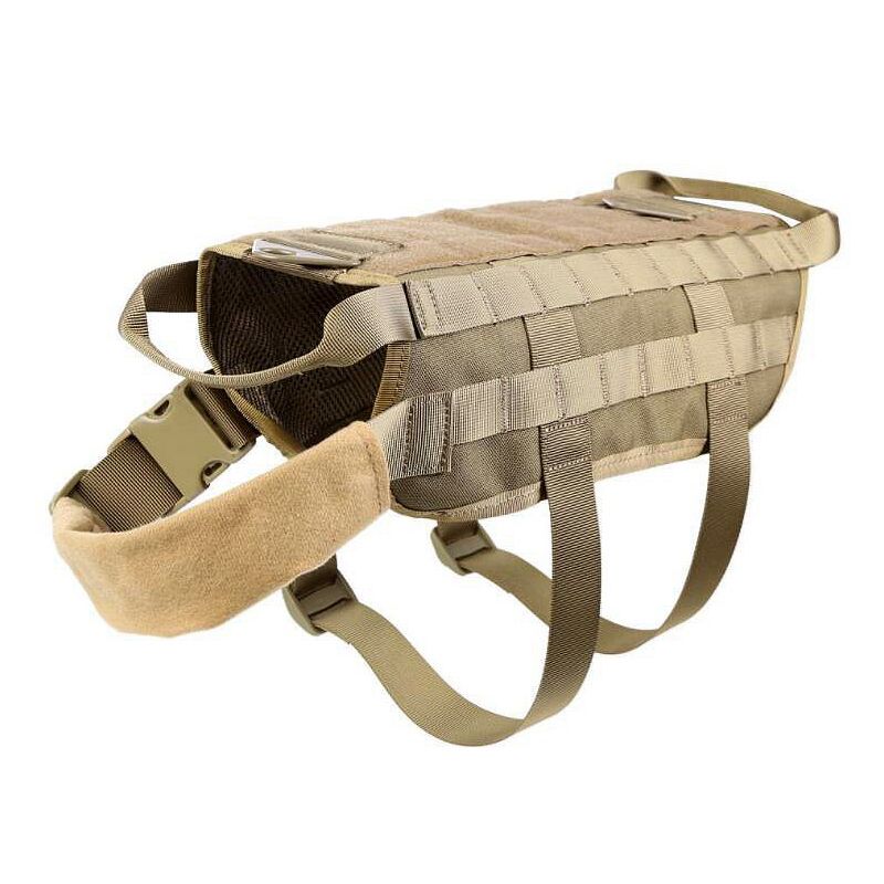 K9 Tactical Molle-Weste fuer Hunde - 600D Nylon | Wasserdicht | 3 Farben | M-XL | Jagd und Training