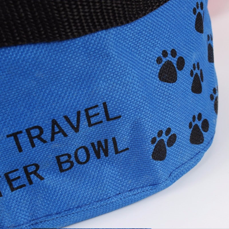 Faltbarer Reisenapf für Hunde & Katzen – Canvas, 3 Farben, ø15 cm