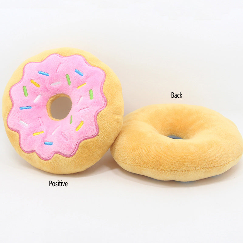 Donut Plüsch-Quietschspielzeug für Hunde – 15 cm | 4 Farben