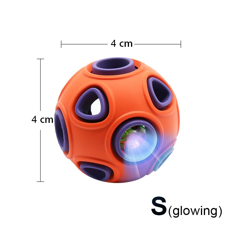 HOOPET Interaktiver Gummiball für Hunde – Leckerli-Spielzeug leuchtend oder mit Glocke