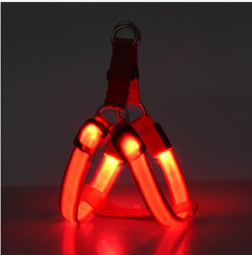 LED-Brustgeschirr für Hunde & Katzen – leuchtend, XS–XL, 8 Farben