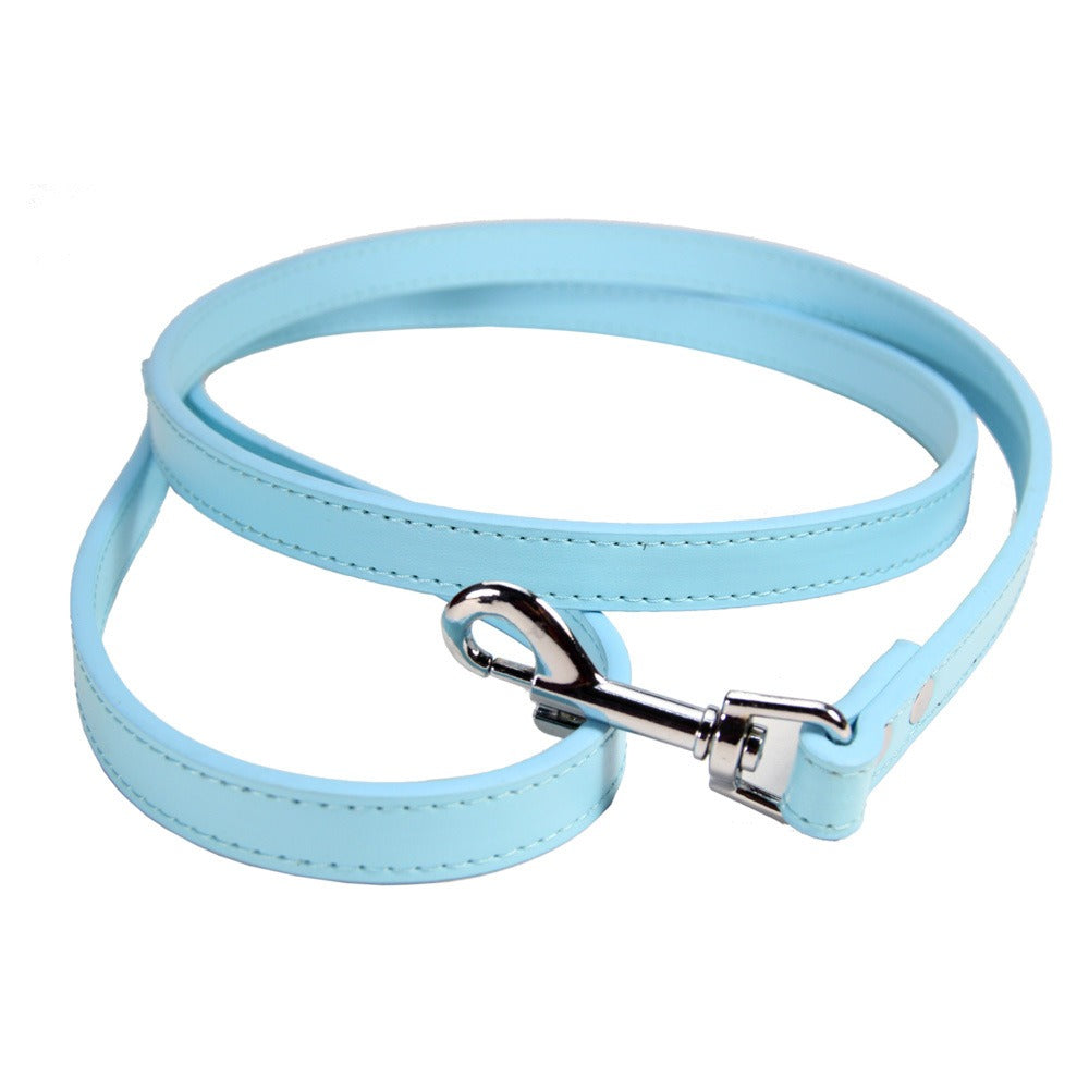 PU-Leder Hundeleine – 16 Farben, 1,0 / 1,5 / 2,0 cm x 120 cm, für Hunde & Katzen