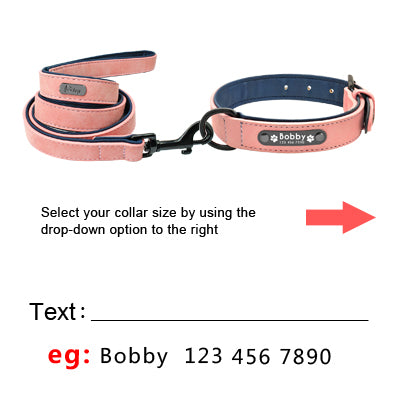 Personalisiertes Lederhalsband mit Gravur – S–XL, 5 Farben
