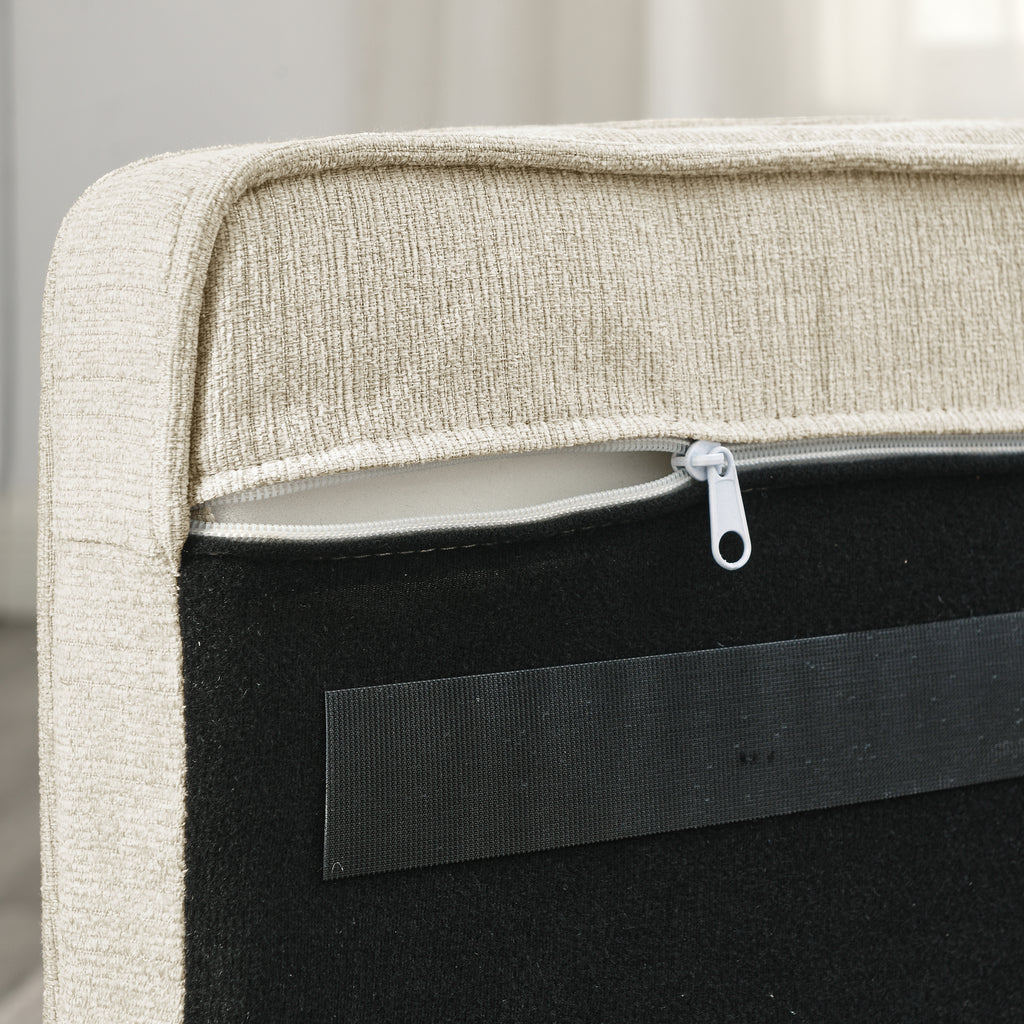Elegantes Hundesofa für mittlere & große Hunde – Schaumstoff-Couch erhöht, Beige