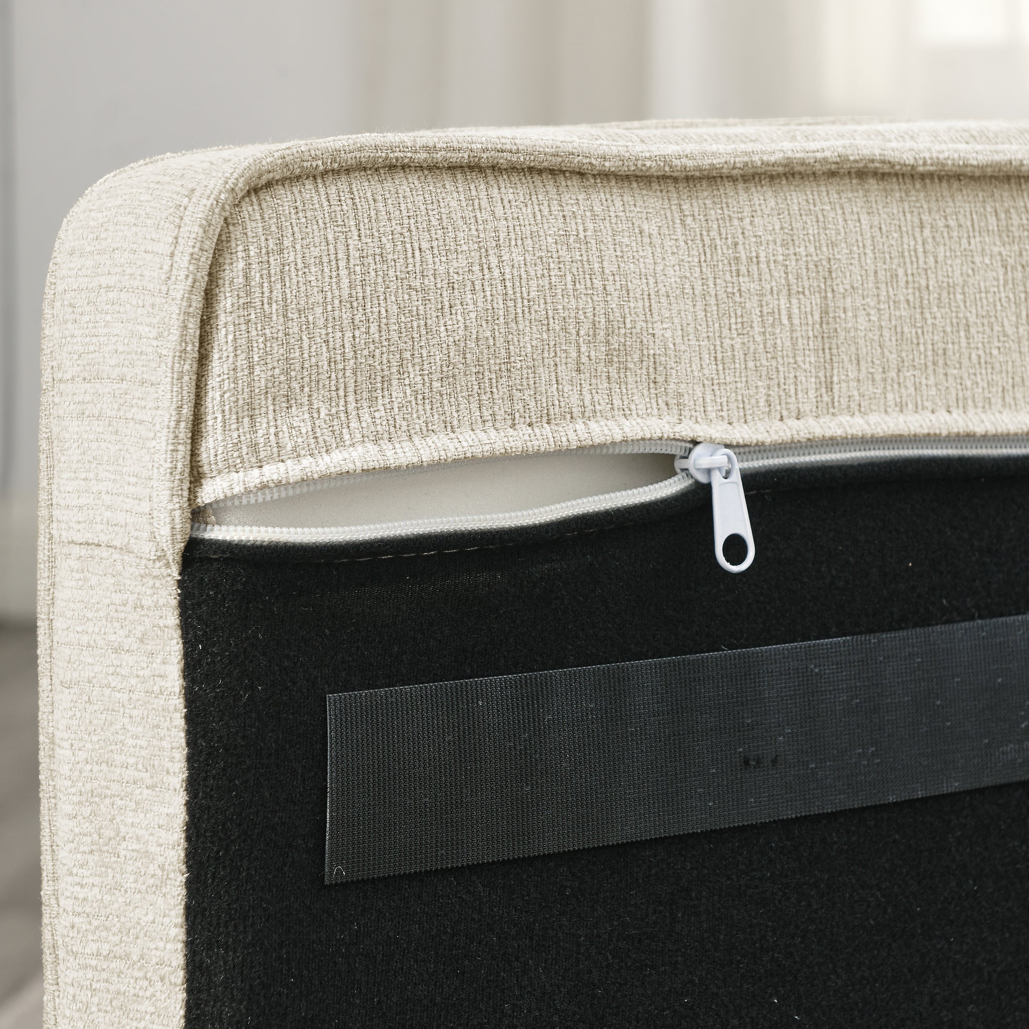 Elegantes Hundesofa für mittlere & große Hunde – Schaumstoff-Couch erhöht, Beige