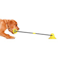 Maiskolben-Kaustab mit Doppel-Saugnapf fuer Hunde - TPR | Bissfest | Leckerli-Funktion | 57 cm