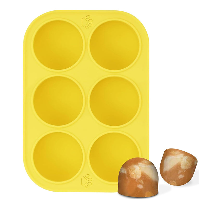 Silikonform für Hundeleckerlis – 6 Mulden, gefroren & gebacken, BPA-frei