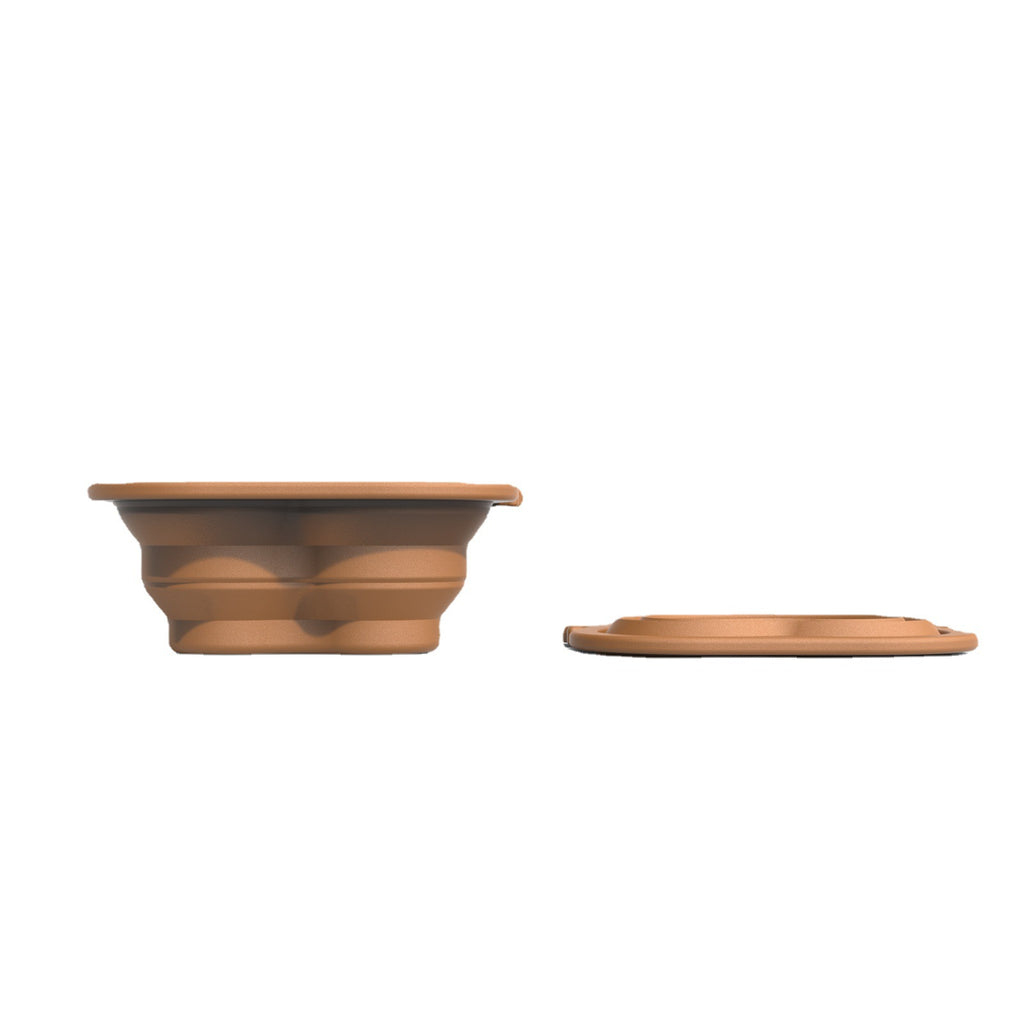 Silikon Faltnapf – Portabel, Outdoor, 19×14 cm, Braun