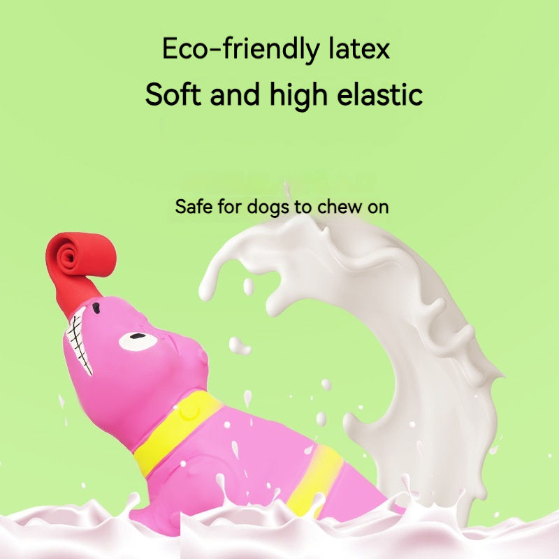 Latex-Quietschspielzeug für Hunde – Krokodil & Eidechse mit Zunge