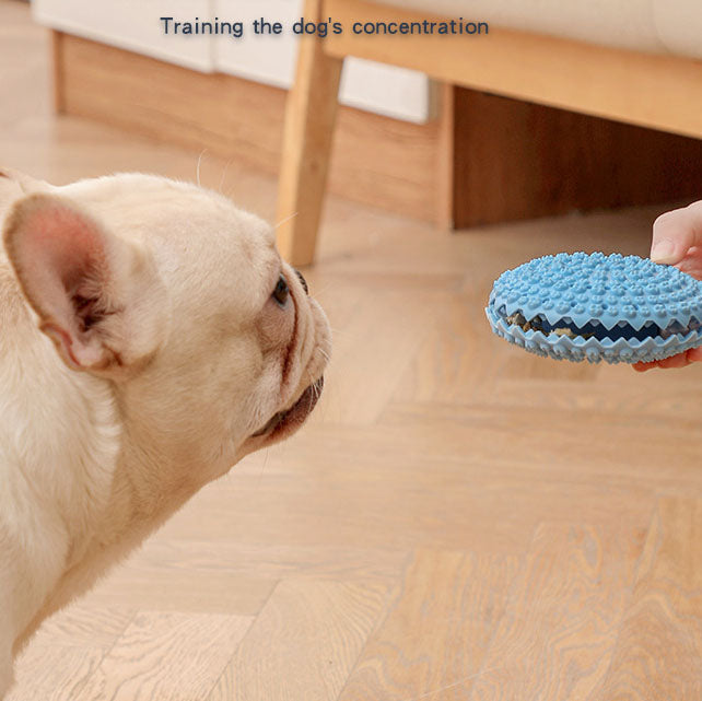 Leckerli-Ball mit Sound fuer Hunde - TPR | Bissfest | Zahnpflege | 4 Farben