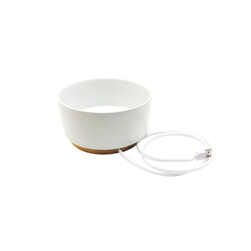 Beheizter Keramiknapf für Hunde – intelligenter Thermostat-Napf 1000ml, Keramik & Holz