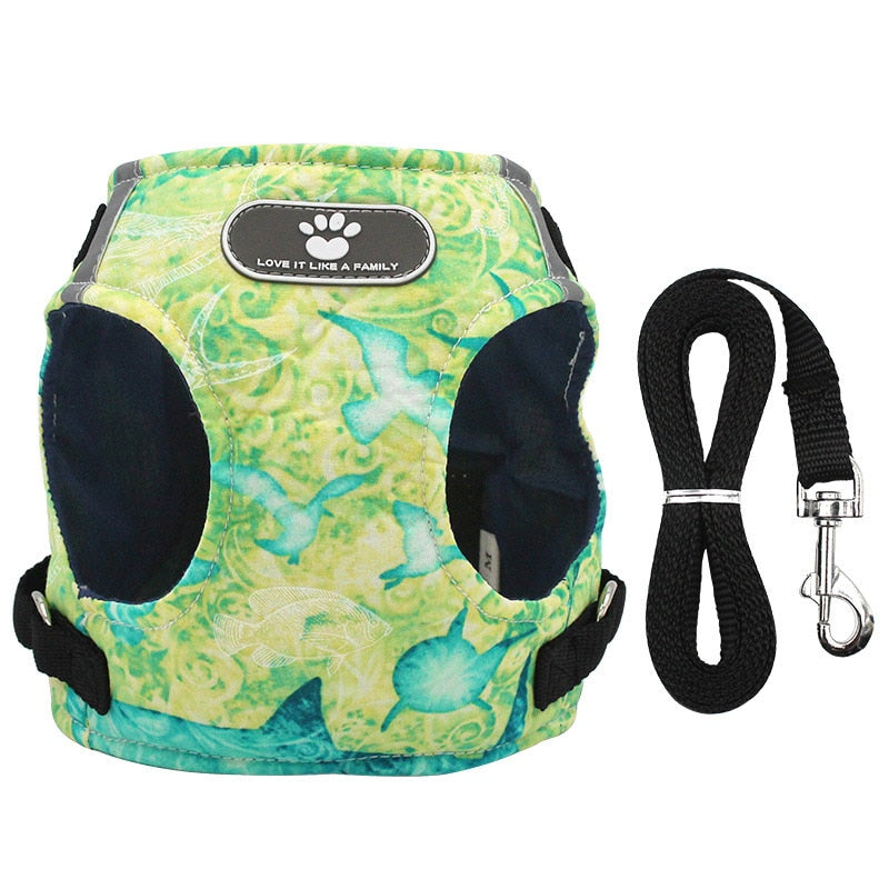 Hundegeschirr Weste Set mit Leine – Reflektierend, Weich, Verstellbar, XS–XL