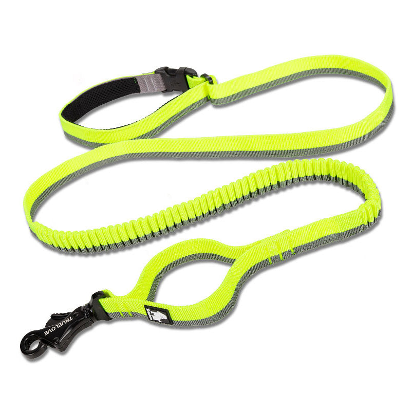 Elastische Hundeleine mit Puffer – Jogging & Hüftleine, 4 Farben, M (140–200 cm) / L (200–340 cm)
