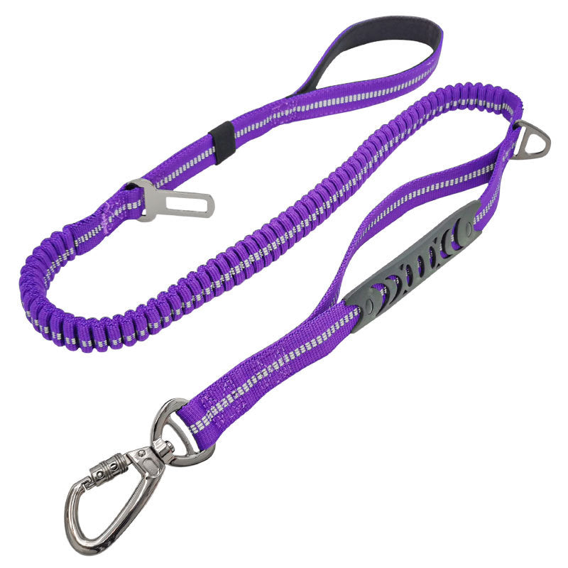 Hunde-Sicherheitsgurt Auto reflektierend – Nylon 2,5 x 135 cm, 6 Farben, für mittlere & große Hunde