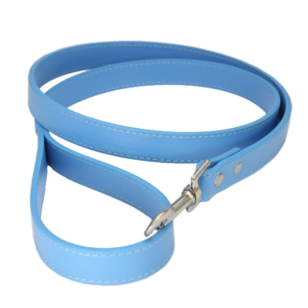 PU-Leder Hundeleine – 16 Farben, 1,0 / 1,5 / 2,0 cm x 120 cm, für Hunde & Katzen
