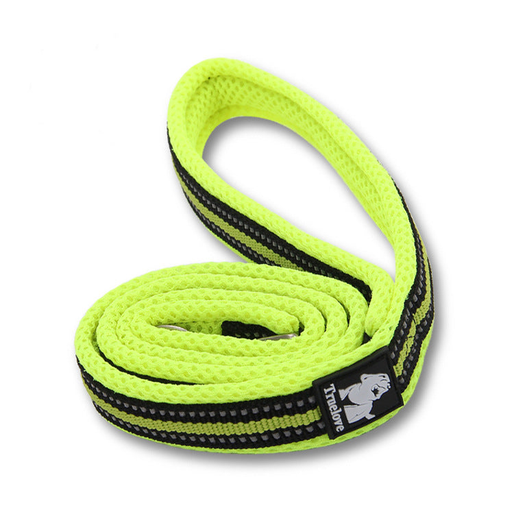 Neon Hundeleine Nylon Brustgeschirr – fluoreszierend, 3 Farben, S/M/L, für alle Hunde