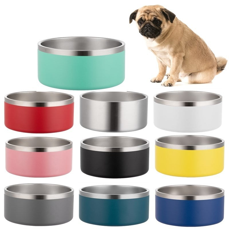 Edelstahl Hundenapf groß – doppelwandig, rutschfest, 10 Farben, 32 / 42 / 64 oz